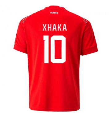 Schweiz Granit Xhaka #10 Hjemmebanetrøje VM 2022 Kort ærmer